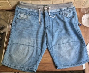 NO FEAR HELLBLAUE JEANSSHORTS 4XL Sommer Skater Y2k 90er Mode Metall - Bild 1 von 18