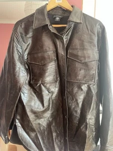 Faux Brown Leather Jacket - Picture 1 of 4