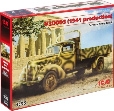 ICM 1/35 German Ford V3000S Cargo Truck 1941 Plastic Model 35411 (veicolo... - Immagine 1 di 4