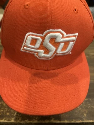 Men's New Era Orange Oklahoma State Cowboys 59FIFTY Fitted Hat 7 7/8 - Image 1 of 4