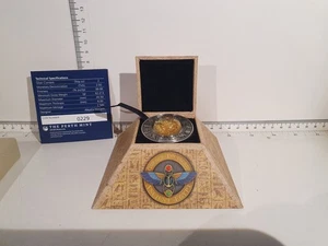 (lot 913) 2019 2oz  Golden Treasures of Ancient Egypt $2 Unique Coin - Tuvalu - Picture 1 of 14