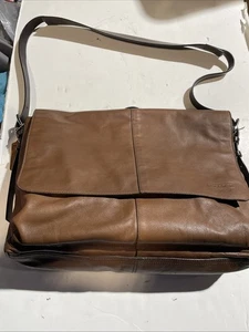 Vintage Coach Umhängetasche braun Leder Klappe Aktentasche Umhängetasche - Bild 1 von 22