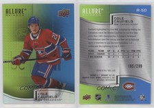 2021-22 Upper Deck Allure Rainbow Green Blue /299 Cole Caufield #R-50 Rookie RC