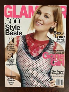 Glamour Magazine October 2014 Beautiful Rosamund Pike Cover Sex and Love Survey - Picture 1 of 1