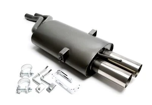 TA Sportauspuff+ABE! für BMW E46 6-Zylinder '01-05 2 Eingangsrohre 2x76mm scharf - Afbeelding 1 van 1
