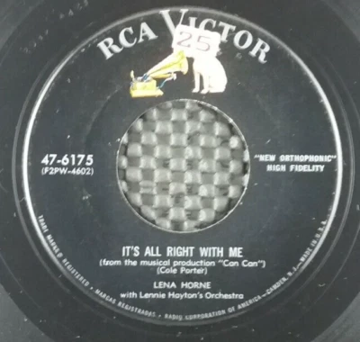 Lena Horne With Lennie Hayton's Orchestra ‎– It's Love / It's All Right With Me - Image 1 of 2