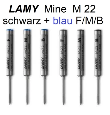 L?AMY LAMY PICO Mine M22 schwarz oder blau F/M/B Kugelschreibermine M 22 Kulimine