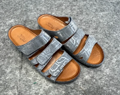 SPRING STEP EULALE Leather Wedge Strappy Sandals EUC Hook Loop 38 EU 7.5-8 US - Image 1 of 4