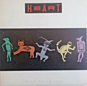 HEART - Bad Animals - Vinyl LP 1st Press 1987 Capitol PJ-12546 Lyric Sleeve - Picture 1 of 4