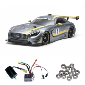 Tamiya Mercedes-AMG GT3 (TT02) Kit Édition Brushless + Rouger - 300058639BL - Photo 1/1