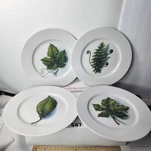 Maryland China Cracker Barrel Plates 10 1/2" Set Of 4 Fig Fern Grape Leaf Elm  - Picture 1 of 23