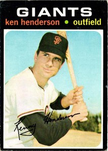 KEN HENDERSON 1971 Topps #155 FREE SHIPPING   B20R3S3P10