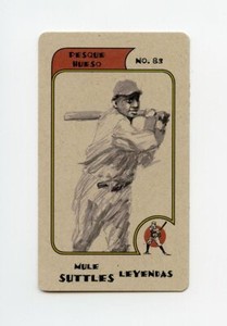 #TN22656 MULE SUTTLES Negro League Baseball Mexican Beer Card 