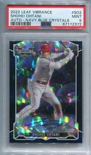 2022 Leaf Vibrance Autographs Crystals Navy Blue baso2 Shohei Ohtani Auto PSA 9