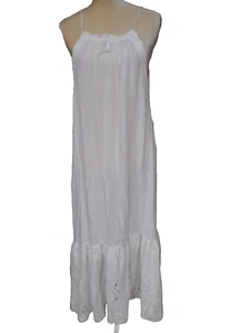 Jaase Maxi weißes Kleid mit englischer bestickter Spitze Gr. XS Neckholder Maxikleid - Bild 1 von 17