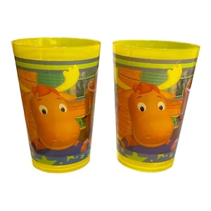 2 Zak Designs Backyardigans Plastic Cups Glasses Tumblers Tyrone Tasha Rare HTF - Picture 1 of 4