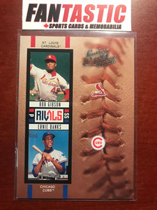 2004 Donruss Leather & Lumber RIVALS R-23 Bob Gibson / Ernie Banks 0429/2000