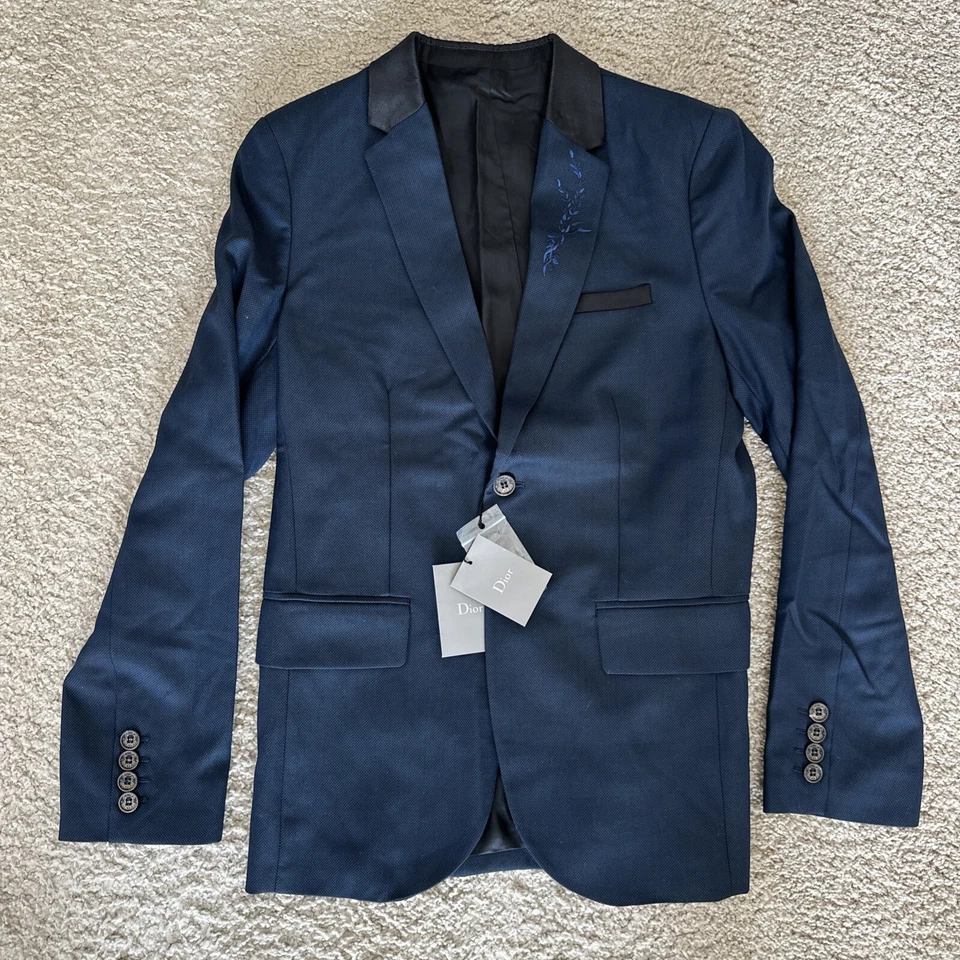 Nueva chaqueta blazer Dior 100 % auténtica con etiquetas para niños - 12 años - azul marino Foto 1 de 4