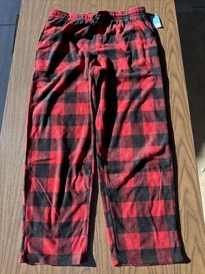Pantalones Victory Lounge Talla XL, Rojo Negro Cuadros, Pantalones PJ. Nuevo con etiquetas Foto 1 de 4