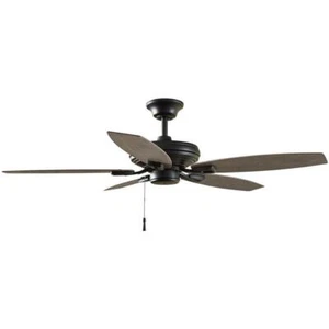 Hampton Bay AC-Motor Ceiling Fan 52-in 3-Speeds Pull Chain Reversible Rotation - Picture 1 of 8