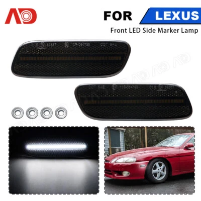 Luces LED de señalización lateral de parachoques delantero para Lexus 92-00 SC300 SC400 2 piezas Foto 1 de 4
