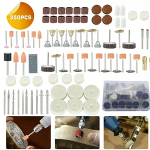 350x Rotationszubehör Kit Schleifen Schleifen Polieren Dorn Werkzeug Set für Dremel - Bild 1 von 9