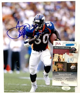 TERRELL DAVIS SIGNED 8X10 PHOTO DENVER BRONCOS NFL SUPER BOWL GEORGIA XXXII JSA - Picture 1 of 1
