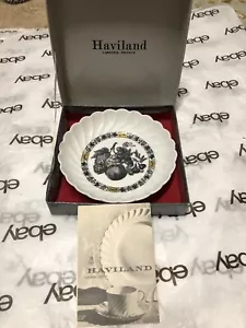 Plato de frutas en caja vintage HAVILAND Limoges borde de remolino torso oro negro - Imagen 1 de 8