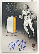Joe Young 2015-16 Panini NOIR Black and White 3 Color Patch RC on-card Auto /99