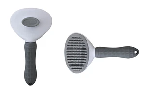 2 Pack Easy-Clean Slicker Brush for Dogs, Cats & Gentle De-shedding & Grooming - Picture 1 of 12