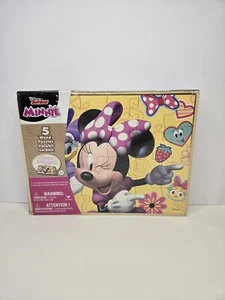 Disney Junior's Minnie's Bow-Tique Jigsaw Puzzles w Storage Box (1 24pc) (4 8pc) - Picture 1 of 16