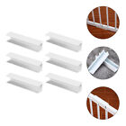 6 Pcs White Pvc Safety Door Reinforcement Slot Baby Stair Fence Fittings