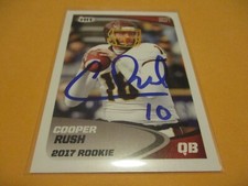 COOPER RUSH 2017 SAGE HIT NFL FOOTBALL SIGNED RC CARD #10 DALLAS COWBOYS QB