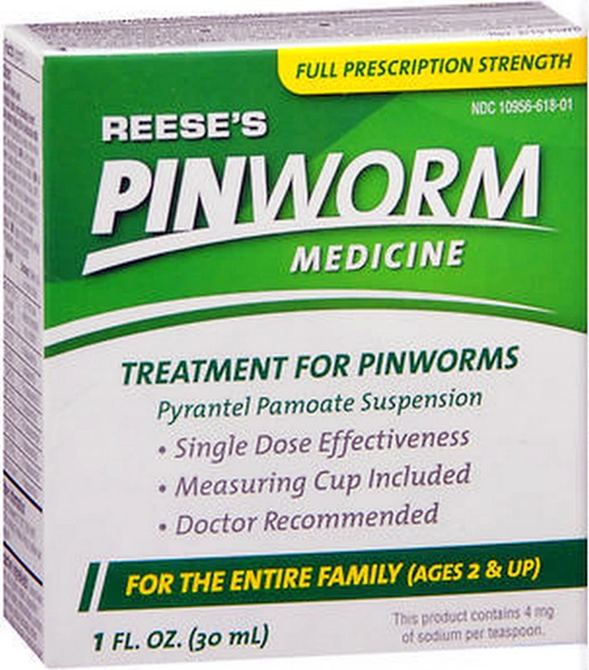 Pinworm Medicine Reeses, suspensión de pamoato de pirantel 1 oz -- Foto 1 de 1