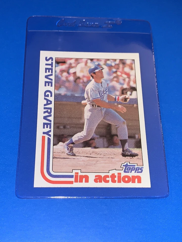 1982 Topps Steve Garvey In Action Card#180 Los Angeles Dodgers Set Break NM-MINT - Image 1 of 1