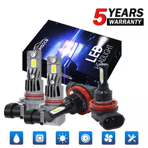 For Ford Explorer 2011 2012 2013 2014 2015 LED Headlight + Fog Light Bulbs Combo - Picture 1 of 16