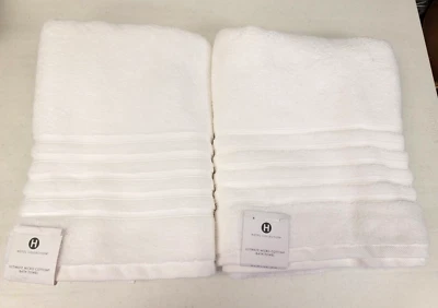 Hotel Collection Ultimate Micro Cotton Borderline Bath Towel 30" X 56" White Two - Image 1 of 4