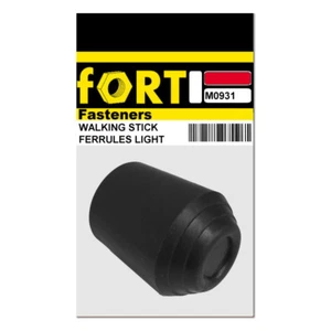 Black Walking Stick Ferrules, Light Duty, 25mm (1 Inch) Midi 1 Ferrule - Picture 1 of 3