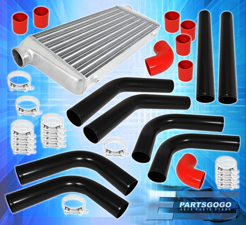 31" X 11.5 "X 3"Aluminum Intercooler 3.0" Diy Custom Piping Kit Coupler Foto 1 de 1