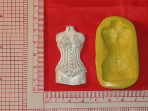 Corset Bust Silicone Mold Food Grade Cake Sugarcraft 149 Chocolate Resin Clay - Picture 1 of 1