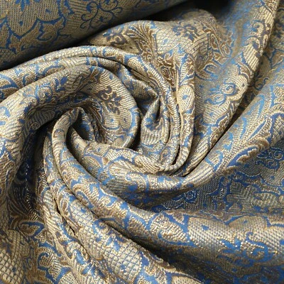 SKY Brocade Fabric Jacquard Soft Floral Craft Dress Material 44" By Meter - Image 1 of 4
