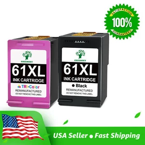 2x 61XL 61 XL Ink Cartridges for HP ENVY 4500 4502 4505 5530 5535 Deskjet 2540 - Picture 1 of 8