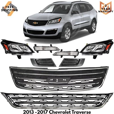 Front Grille Assembly & Head Light Assembly For 2013-2017 Chevrolet Traverse Foto 1 de 4