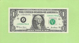 2001 ..UNCIRC $1  J 2930 1754 B  .... 2001  $1  J-B       NICE NOTE        FRN - Picture 1 of 2