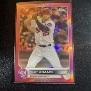 2022 Topps Chrome Riley Adams Pink Refractor Rookie RC - Picture 1 of 2