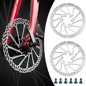 Brake Bicycle Caliper Rotor? Road Rotors 160 180mm Silver MTB Bike Disc New S - Picture 1 of 18