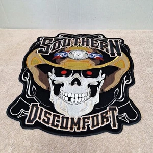 Southern Discomfort Biker Patch Large Embroidered Iron On 14.5" x 12.5" - Picture 1 of 7
