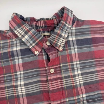 Denim & Supply Polo Ralph Lauren Hombres XL Rojo Camisa a Cuadros Con Botones Manga Corta Foto 1 de 4