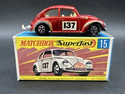 Vintage Lesney Matchbox #15 DENNIS REFUSE TRUCK blue Original Box COMPLETE - Image 1 of 4