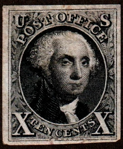 EAS_STAMPS US #4 MINT NO GUM AS PUBLISHED VF/XF 1876 REPRODUKTION SCV. 1.400,00 € - Bild 1 von 1